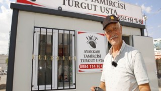 Ayakkabı Tamircisi Kılıç, Yeni İşyerinin Sevincini Yaşadı